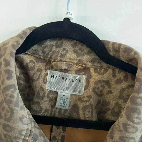 Anthropologie Marrakech Leopard Print Moto Style Jacket Size XS - Picture 3 of 5